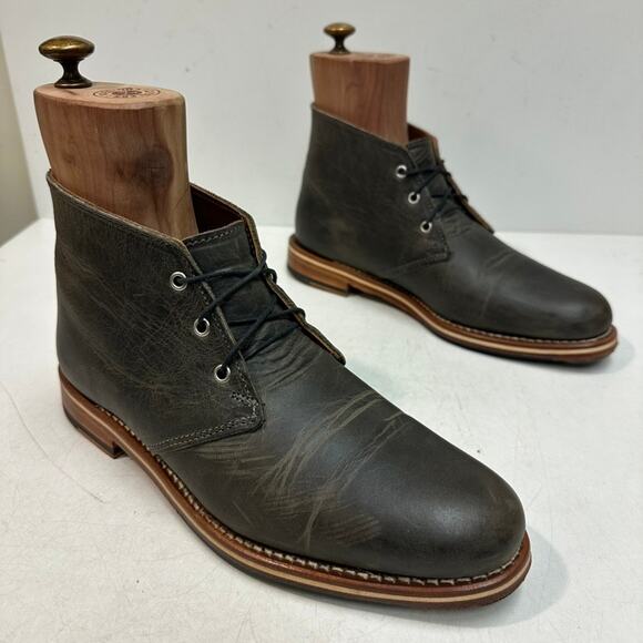 NEW HEELS Rancourt & Co. x Helm Hynes Chukka Boot Gray Olive Green USA 7.5 D main image 10